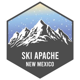 Ski Apache New Mexico Ski Snowboard Adventures Souvenir 4 Inch Fridge Magnet Mountain Design