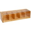 VITA PERFETTA Bamboo Tea Box with 5 Compartments Storage Box