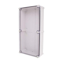 BC-ATS-285613, Plastic Enclosure, ABS Gray Body & PC Clear Cover, S Type for Lift-Off Screw Cover, W11.02 x L22.05 x D5.12" Size, IP67