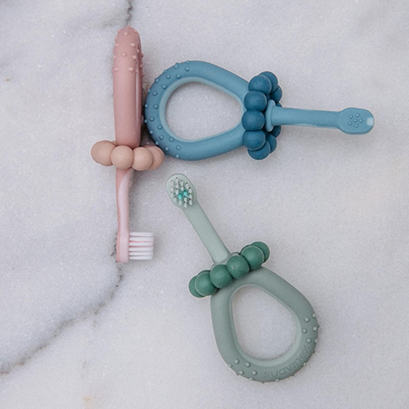 Suavinex Spazzolino da Denti Bambini 0-2 Anni, Verde