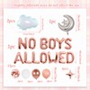LaVenty 34Pcs Girls Night Decorations No Boys Allowed Sign Balloons