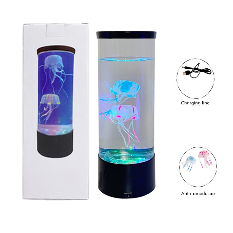 LED Jellyfish Lamp Colour Changing Jellyfish Table Lamp Round Mood