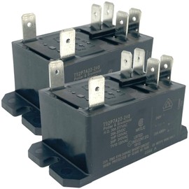 2-Pack T92P7A22-240 Power Relay - 240VAC 30A 6-Pin DPST-NO Industrial Relay - Compatible with HVAC Systems & Commercial Equipment - Direct Replacement for T92P7A24-240/G7L-2A-TUB-J-CB-AC200/240