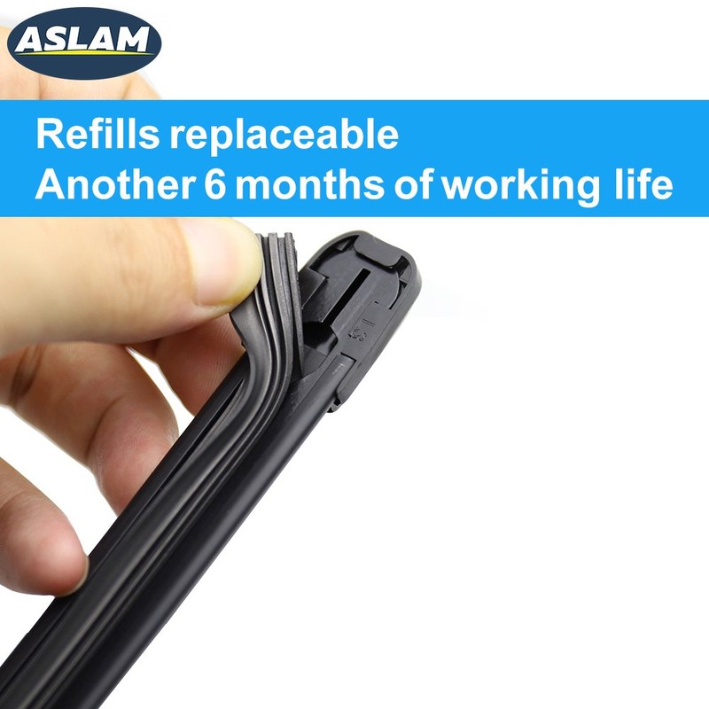 ASLAM Windshield Wipers All-Season Blade Type-M 26"+18",Multifunctional Adapters and Refills