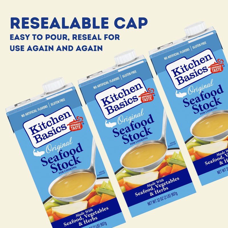 Kitchen Basics Seafood Stock - 32 oz Carton (Pack of