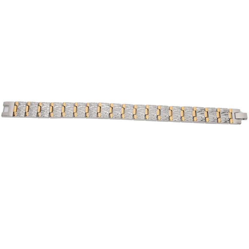 Golden Men Bracelet Fashionable Magnet Hand Chain Stainless Steel Pain