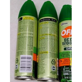 OFF! 5pk OFF! Deep Woods Insect Repellent  Dry Long Lasting Protection Spray  4 oz