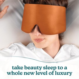 Homedics Silk Sleep Mask, Luxurious Soft Silk, Total Blackout, Nonslip Grip, Adjustable Strap for Custom Fit, Hand Washable, Comfortable for Travel & Home - Sunset