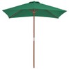 vidaXL Outdoor Parasol with Wooden Pole - UV Protective and