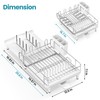 TOOLF Expandable Dish Rack, Dish Drying Rack for Kitchen Counter,