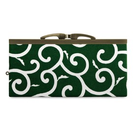 AYANOKOJI Reprint Type, Long Wallet, Gusset, Thin, Flat, Made in Japan, Canvas Arabesque Midori, Free size