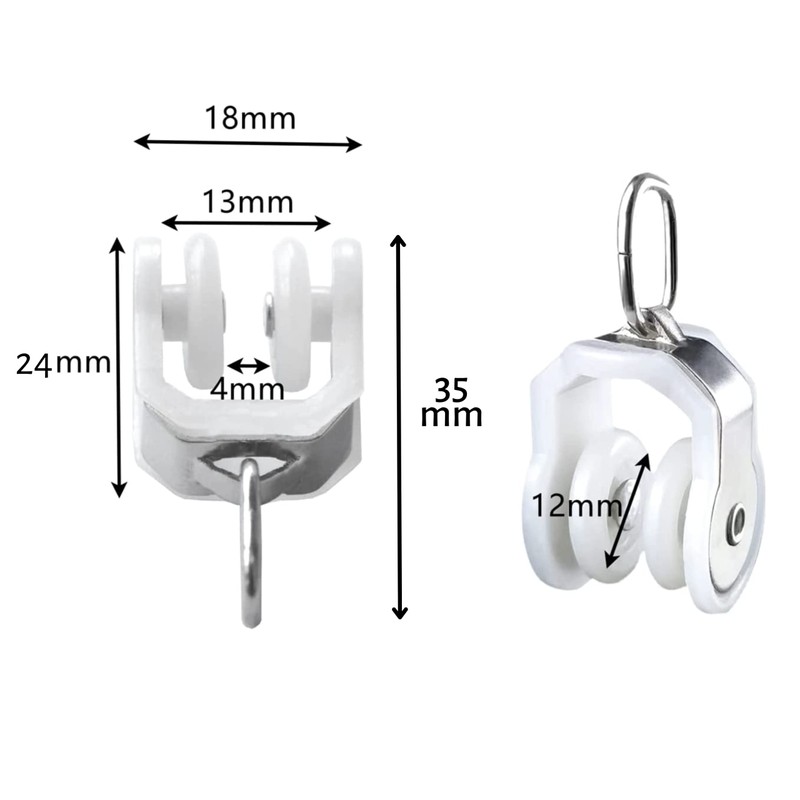 Curtain Tracks Accessories (10 Pack Curtain Track Roller Hooks)