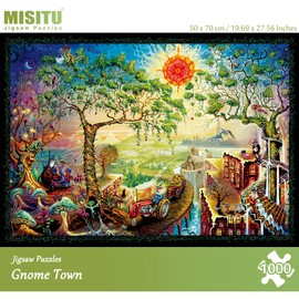 MISITU Jigsaw Puzzles 1000 Pieces for Adults Challenging Difficult Puzzles Christmas Birthday Gift Game Toys Gnome Town 19.69 x 27.56 Inches