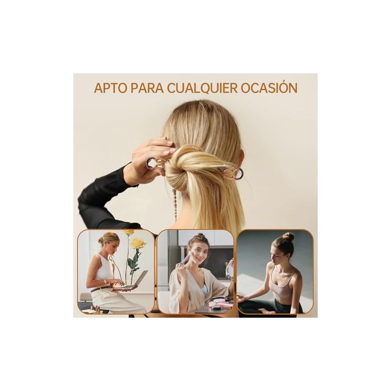 Mythya Broches para el Cabello, Pinzas de Doble Agarre 20