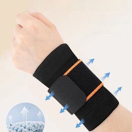 Wrist Stabilization Guard Sports Health Fitness Band Injury Prevention Protector Orange 2ea