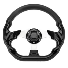 Volante de Coche, PU de 13 Pulgadas, Aspecto Elegante, a Prueba de Impactos, Agarre Mejorado, Volante de Carreras con Marco de Aluminio, para...      