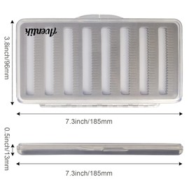 Aventik Super Slim Super Transparent Fly Fishing Fly Box Foam Design A, B, D or with Magnetic Pad Compartments 6C, 12C, 18C(H34A)