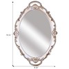 Hamphinee Oval Floral Wall Mirror Tray, Dresser Organizer Tray,，Decorative Perfume