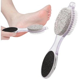 4 in 1 Pedicure Foot File Callus Remover for Hard Skin, Cleaning Pumice Stone Foot Scrubber, Removing Corn Dead Skin, Cracked Heels Debris, Foot Files, Cracked Feet, Bath Pedicure Salon Pack of 3
