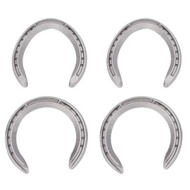 Zerodis 4Pcs Aluminium Alloy Horseshoe Kit, Wear Resistant Horseshoe Set Horseshoe Kit Horse Shoes Sets Sports Horseshoes for Horse Racing Equipment Accessories (Type 6)