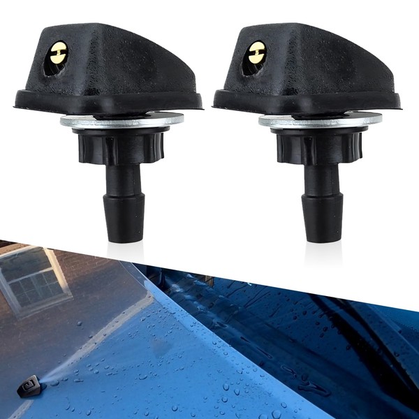 Eratus 2 PCS Car Front Windshield Cleaning Nozzle, Rust-proof Single