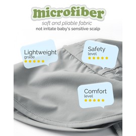 FURTALK Baby Sun Hat with Neck Flap UPF 50+ Adjustable Baby Boys Girls Summer Beach Hat for Traveling Swim Hat Grey