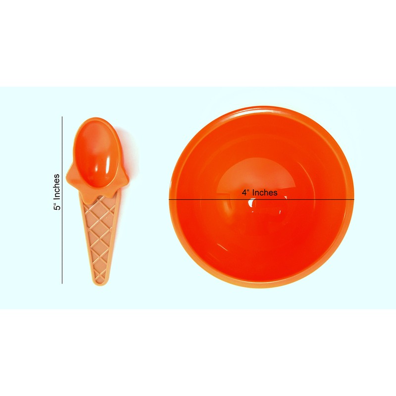 Dondor Enterprises - Tazas de helado de plástico con cucharas,