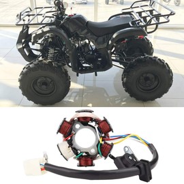 Aramox Magneto Stator, 6 Coils 5-Wire Generator Magneto Stator Coil ABS Suitable for 50cc 70cc 90cc 110cc 125cc ATV Go Kart