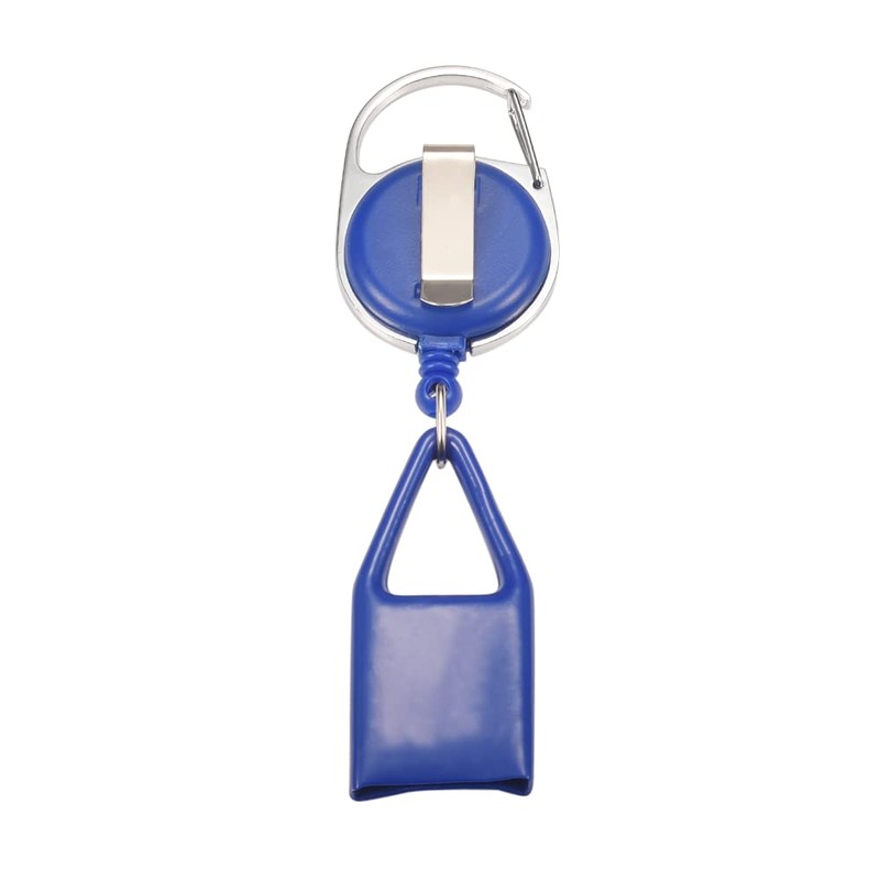 Generic Retractable Blue Lighter Keychain with Clip, Classic Lighter Cover,