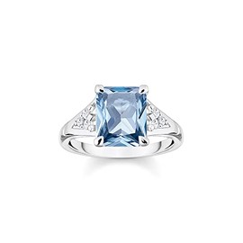 THOMAS SABO TR2362-059-1 Women's Ring Aqua Stone 925 Sterling Silver, Sterling Silver