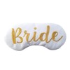 Sleepy Cottage Bride Gold Script Satin Sleep Mask, White