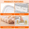 MesRosa Deviled Egg Containers with Lid and Handle, Durable Clear