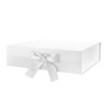 BLK&WH Large Gift Box with Ribbon 13.5x9x4.1 Inches, White Gift