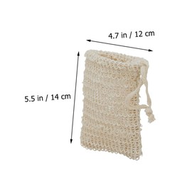 FRCOLOR Travel Bag 5pcs Cotton Drawstring Soap Bags Exfoliating Pouches for Showers Portable Storage for Handmade
