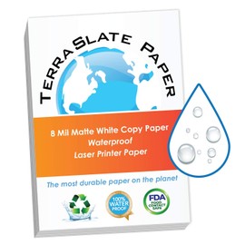 TerraSlate Paper 8 MIL 11" x 17" Waterproof Laser Printer/Copy Paper 50 sheets