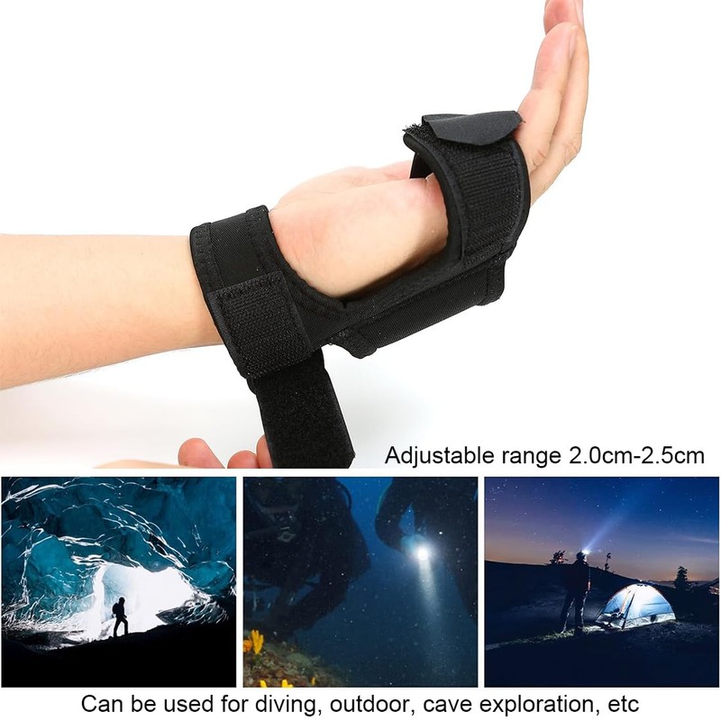 AFCJLTO Wrist Flashlight Holster 20-25mm Diving Torch Arm Mount Hands