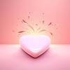 WLngtv 1Pc Pink Heart-Shaped Eyeshadow Makeup Box With Lip Stick