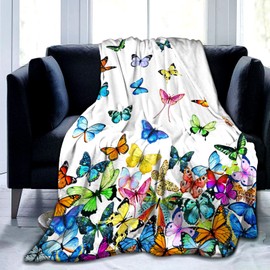 Butterfly Blanket Beautiful Butterfly Throw Blanket Ultra Soft Blankets Lightweight Cozy for Bed Couch Sofa 50"x40"
