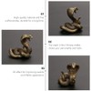 TOYANDONA Brass Cobra Snake Statue Cobra Snake Sculpture Wealth Figurine