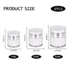 Feliciay Pack of 3 Cream Jars Vacuum Bottle, 15/30/50 ml,
