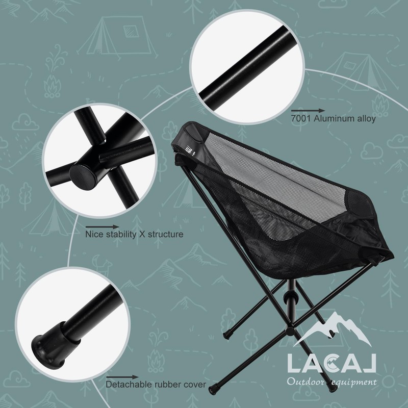 G2 GO2GETHER Ultra-Light Folding Camping Chair, All-Aluminum Frame, Surper Breathable