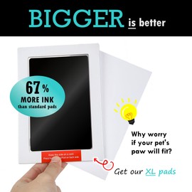 XL Inkless Pet Paw Print Kit | Clean-Touch Ink Pads for Large Dogs | Keepsake Frames + Accessories by BabyMushroom