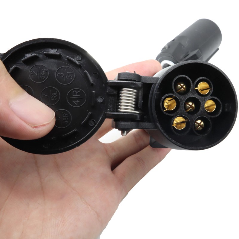 XUKEY 7 Pin Round to 7Way Blade Trailer Adaptor US
