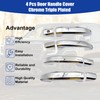 GXARTS Chrome Triple Plated 4 Door Handle Cover Compatible with