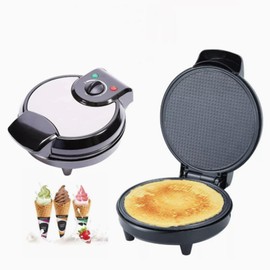 Waffle Cone Maker Machine with Browning Control, 1200W Electric Non-Stick adjustable temperature Waffler for Home Parties, Non-Stick Design for DIY Treats