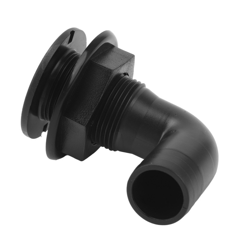 Marine Thru Hull Connector Leakproof Ergonomic Reliable Rugged 90° Thru