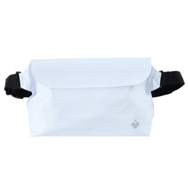 MAISON DE UN MAILLOT Waterproof Bag, Waterproof Pouch IPX8, Sea, Pool, Fully Waterproof, Waist Pouch [with Width, Not Transparent] Sacoche, Bicycle, Motorcycle, Fishing, Swimsuit Holder, white, M
