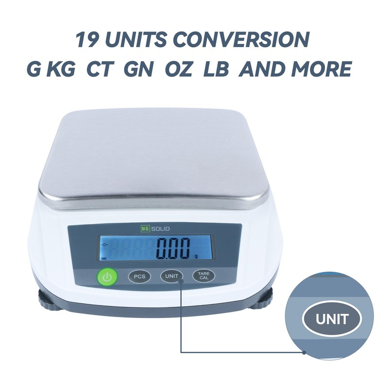 U.S. Solid Precision Balance 5000g x 0.01g Analytical Digital Lab