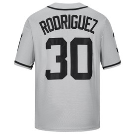 Men's Softball Jersey #30 Benny The Jet Rodriguez Movie Baseball Jersey Stitched S-3XL Gray