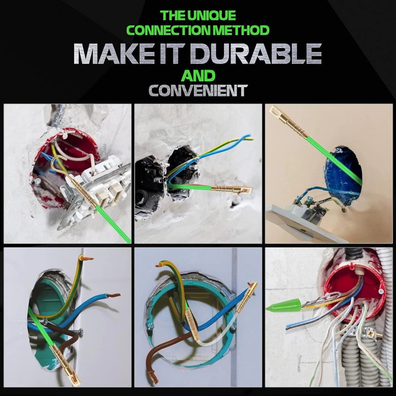 FTIHTRY 22Ft Fiberglass Fish Tape Wire Puller Kit With 8